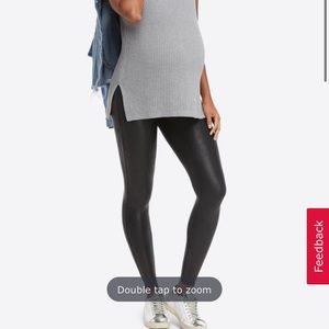 Spanx maternity leather leggings small